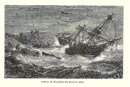 Naufrage du Borysthène le 15 décembre 1866-gravure