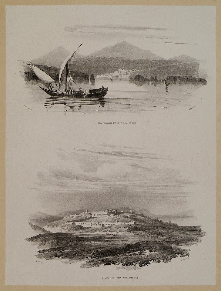 Navarin vue de la mer Navarin vue de terre - Stackelberg Otto Magnus Von - 1834
