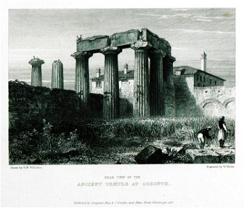 Near view of the ancient temple of Corinth - Williams Hugh William - 1829