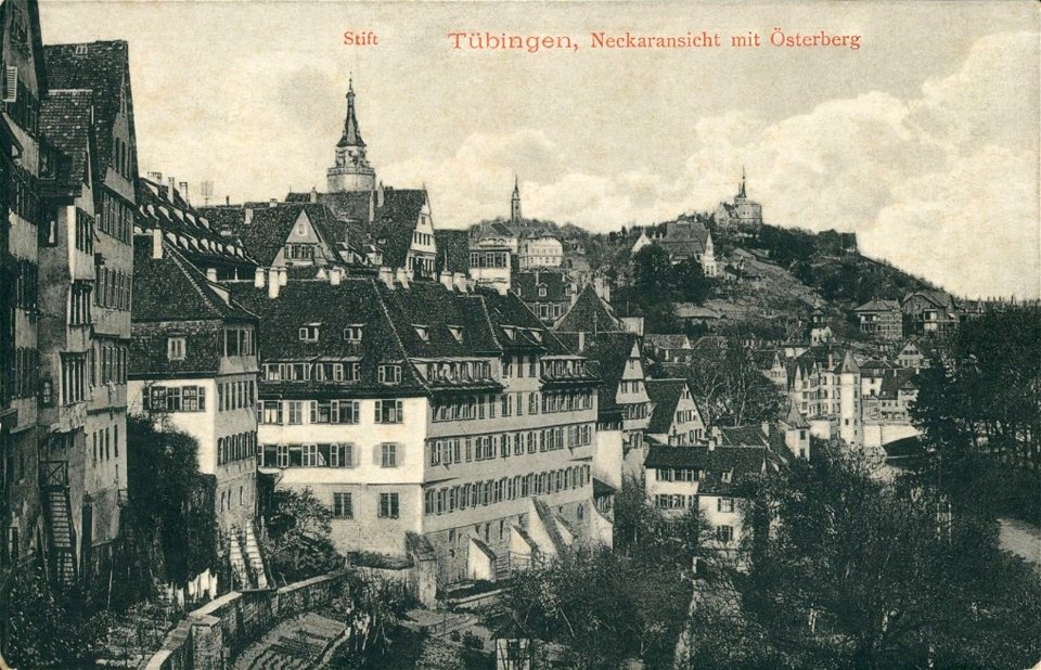 Neckarfront mit Österberg (AK 51017 Gebr. Metz E. Weihenmaier 1918)