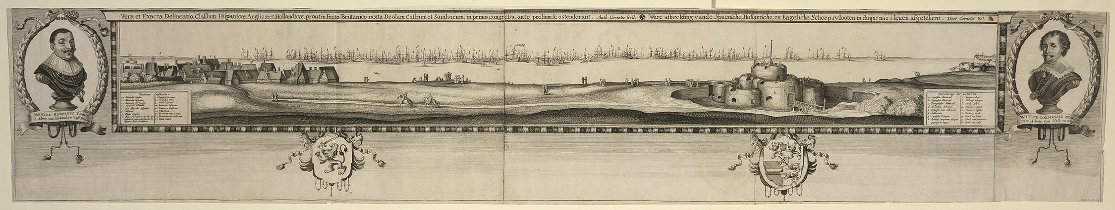 Naval engagement in the Roadstead of the Downs, 1639 RCIN 722142.a