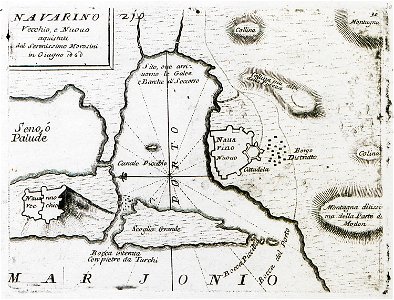 Navarino Vecchio, e Nuovo aquistati dal Serenissimo Morosini in Giugno 1680 - Coronelli Vincenzo - 1686