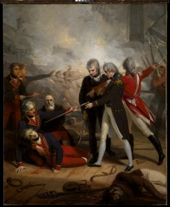 Nelson receiving the surrender of the 'San Nicolas', 14 February 1797 RMG BHC2909