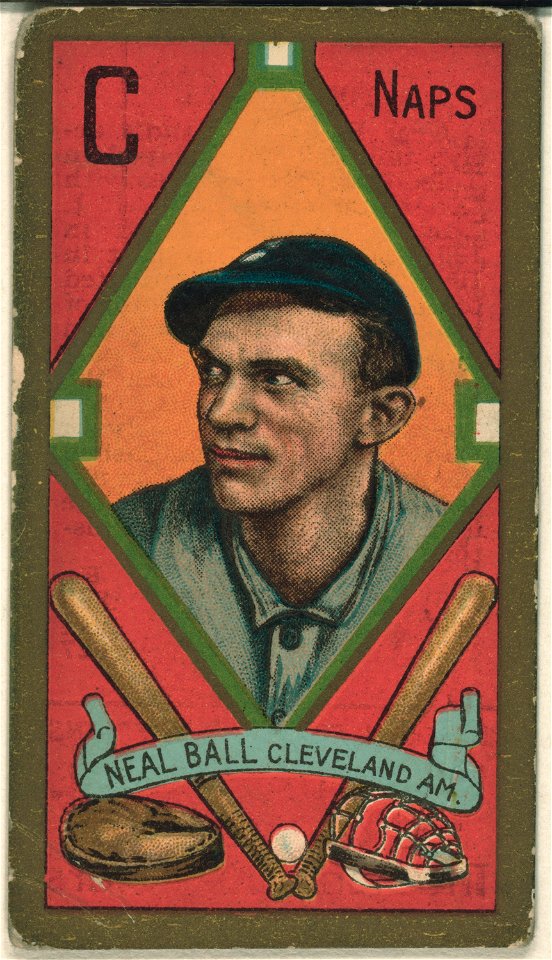 Neal Ball, Cleveland Naps, baseball card portrait LCCN2008677855