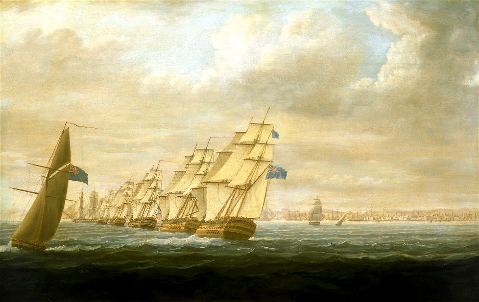 Nelson's Inshore Blockading Squadron at Cadiz, July 1797 RMG BHC0499
