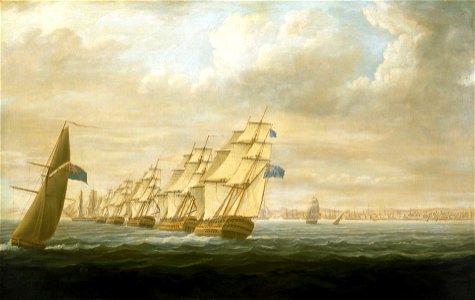 Nelson's Inshore Blockading Squadron at Cadiz, July 1797 RMG BHC0499