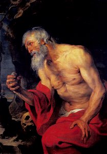 Navolger van Anthony van Dyck - De H. Hieronymus boetend in de wildernis - P001473 - Museo del Prado