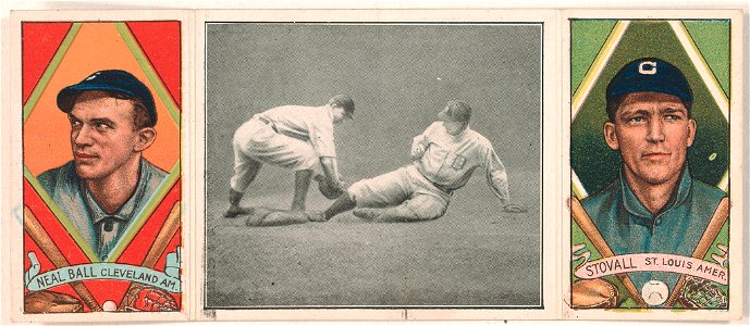 Neal Ball-Geo. T. Stovall, Cleveland Naps, St. Louis Browns, baseball card portrait LCCN2008678438