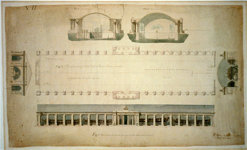 Navy yard (Dry Dock and Naval Arsenal), on the Anacostia River, Washington, D.C. Dry dock plan and arsenal elevation LCCN2001698962