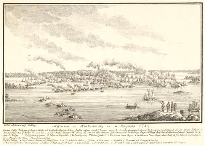 Naval engagement near Korkiansary, 1789 RCIN 734109
