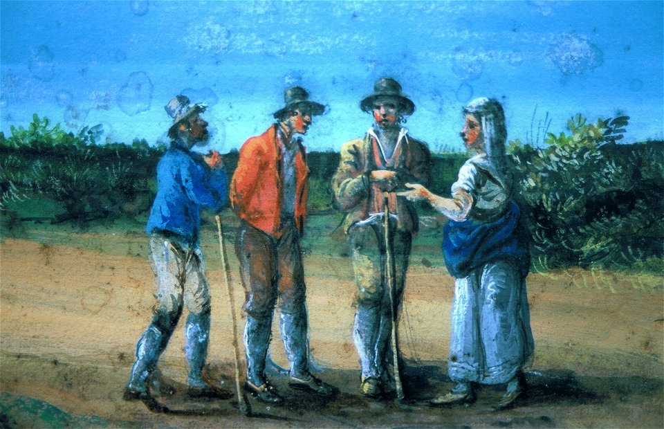Neapolitan figures from a gouache (c 1815–1828, detail)