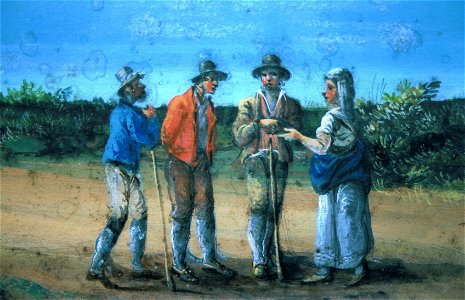 Neapolitan figures from a gouache (c 1815–1828, detail)