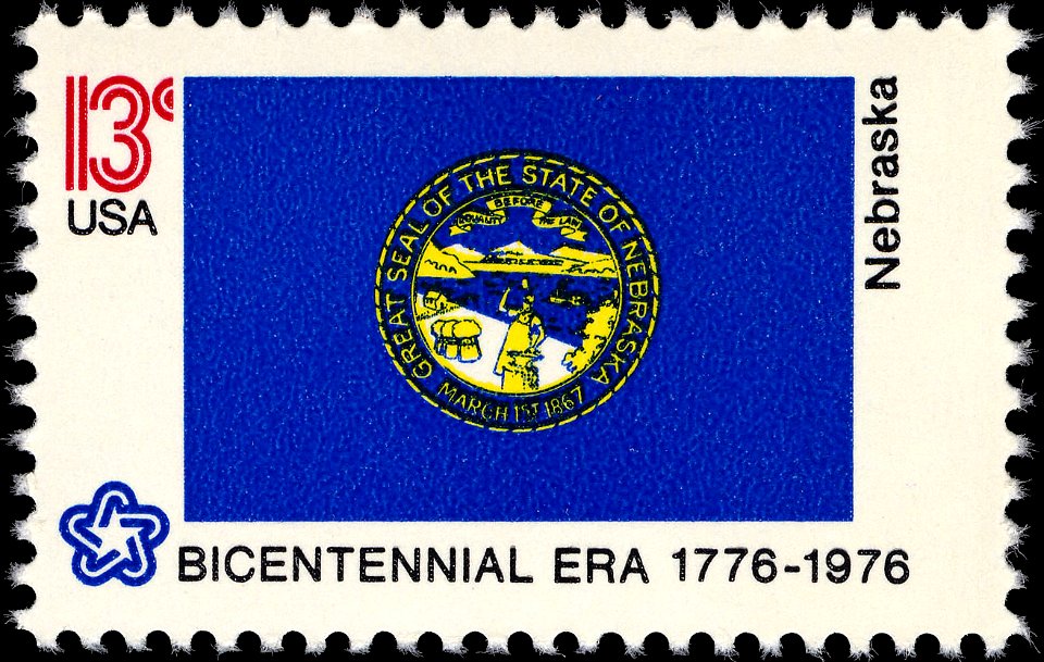 Nebraska Bicentennial 13c 1976 issue
