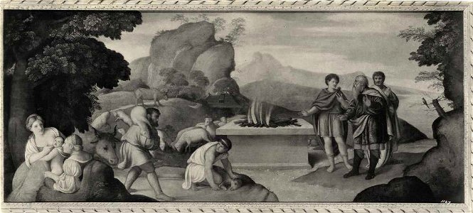 Negretti Iacopo, Sacrificio di Noè, Asta Christie's