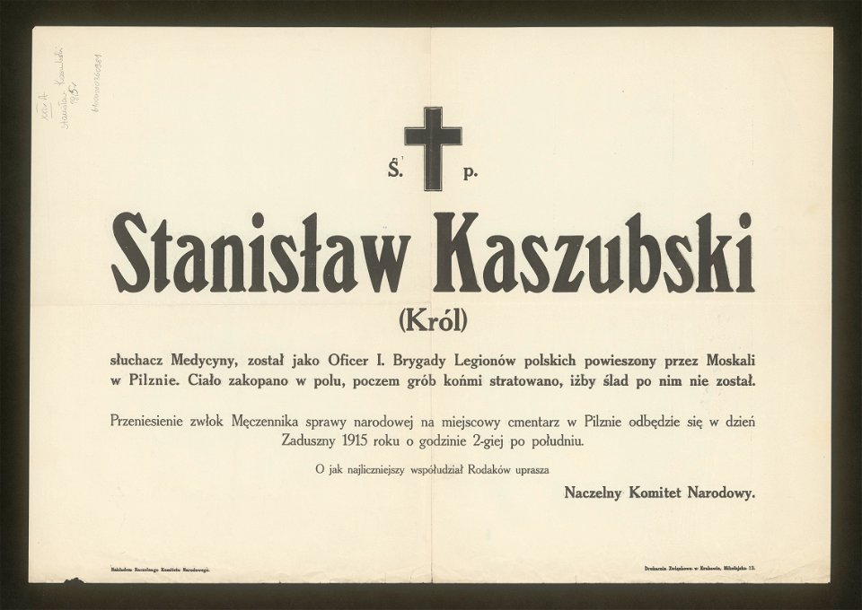Nekrolog Stanisława Kaszubskiego
