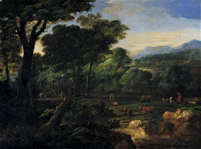 Eglon van der Neer - Pastoral Landscape - WGA16501. Free illustration for personal and commercial use.