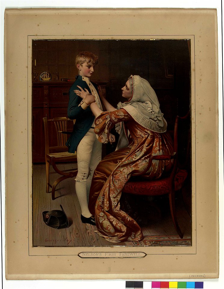 Nelson's First Farewell ('Thirty years before Trafalgar- young Nelson and his grandmother') RMG PZ8284