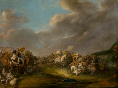 Nemecký maliar z 1. polovice 18. storočia - Bitevná scéna II. - O 1649 - Slovak National Gallery