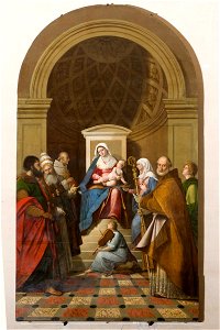 Negretti J. (1512), Madonna in trono con Bambino e Santi, Venezia. Free illustration for personal and commercial use.