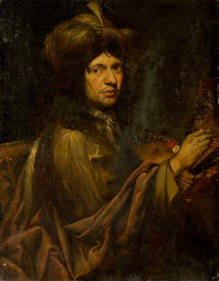 Nemecký kopista z 1. polovice 18. storočia - Vlastná podobizeň umelca v turbane - O 306 - Slovak National Gallery