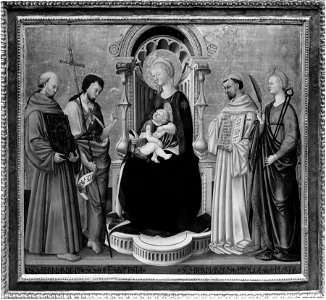 Neri di Bicci - Virgin and Child Enthroned with Four Saints - Walters 37700