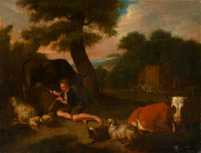Nemecký maliar z 2. polovice 18. storočia - Pastier so stádom - O 2916 - Slovak National Gallery
