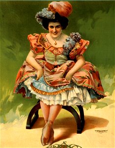Nellie O'Neil - the acrobatic comedienne. A female drummer LCCN2014636448 (cropped)