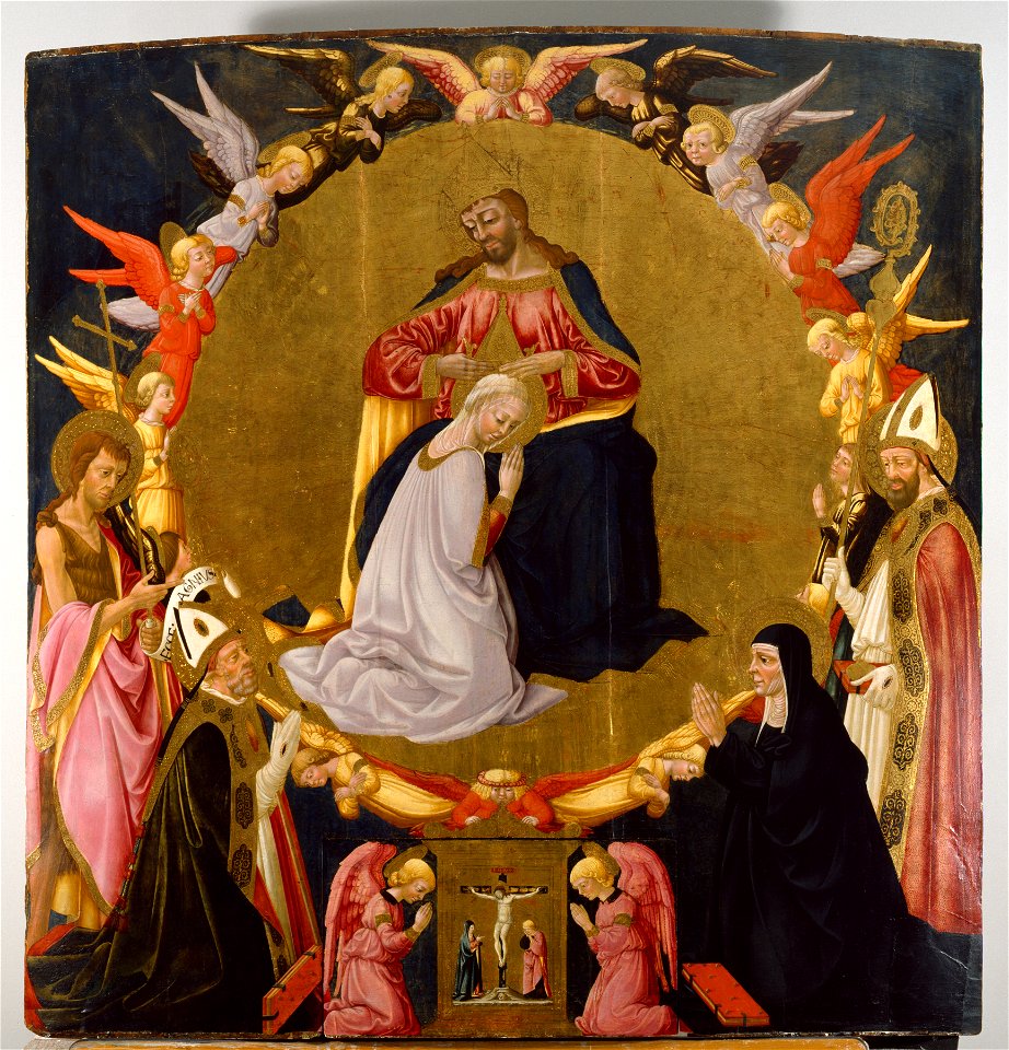 Neri di Bicci - The Coronation of the Virgin with Angels and Four Saints - Walters 37675