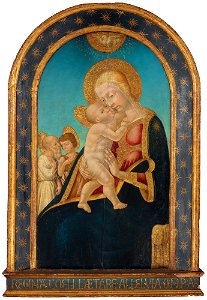 Neri di bicci the madonna and child with saints jerome and john the ba114924)
