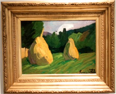 Nemes-Lampérth - Hay-stacks at the forest edge
