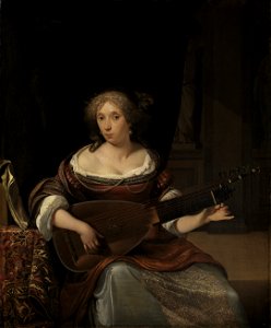 Eglon van der Neer - The Luteplayer (1677)