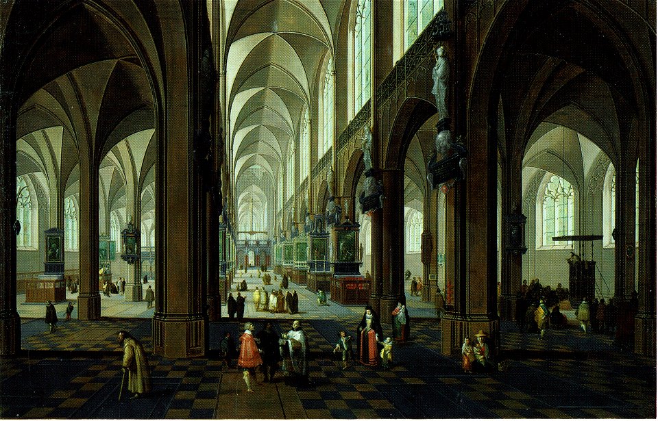 Neeffs, Peeter (I) - Interior of the Cathedral of Antwerp in daylight - State Museum of Art and Cultural History in Schleswig