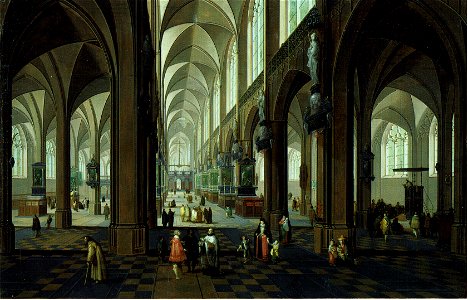 Neeffs, Peeter (I) - Interior of the Cathedral of Antwerp in daylight - State Museum of Art and Cultural History in Schleswig