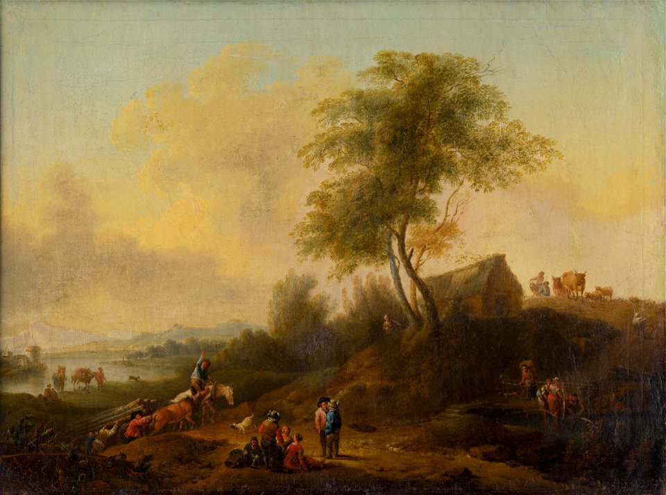 Nemecký maliar z konca 18. storočia - Romantická krajina s drevármi - O 4535 - Slovak National Gallery