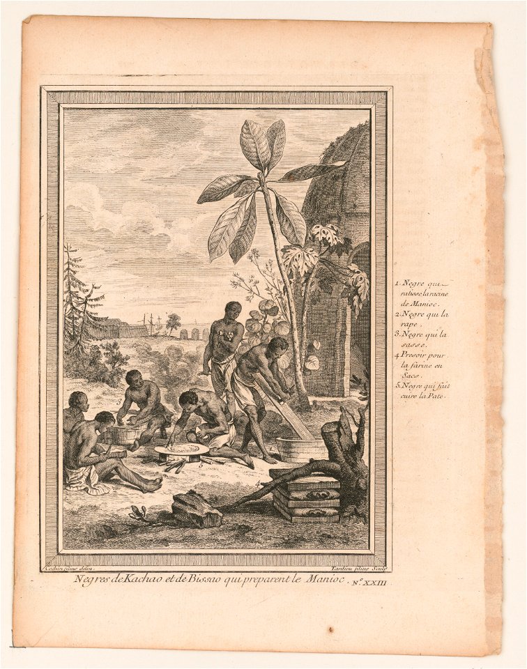 Negres de Kachao et de Bissao qui preparent le Manioc LCCN2004669110