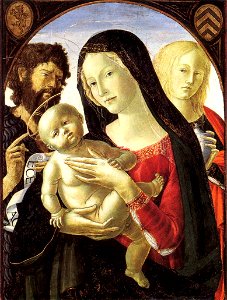 Neroccio de' Landi - Madonna and Child with St John the Baptist and St Mary Magdalene - WGA16516. Free illustration for personal and commercial use.