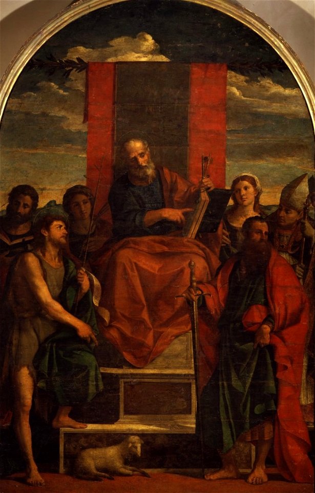 Negretti J Palma Vecchio - S Pietro in trono e SS (302)
