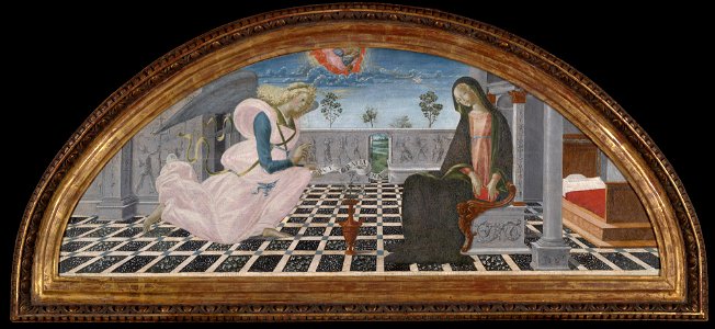 Neroccio de’ Landi - The Annunciation - 1871.63 - Yale University Art Gallery. Free illustration for personal and commercial use.