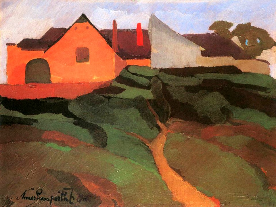 Nemes Lampérth József painter Plant Detail of the Taban District 1916