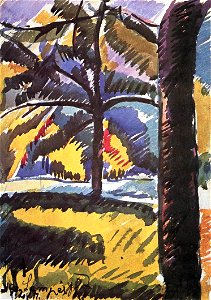 Nemes Lampérth József painter Plant Detail of the City Park 1912