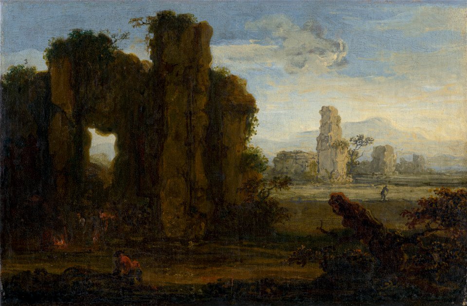 Nemecký maliar z 2. polovice 18. storočia - Romantic Landscape - O 1235 - Slovak National Gallery