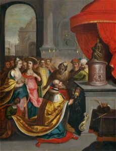 Nemecký maliar z 1. tretiny 17. storočia - Solomon's Idolatry - O 4606 - Slovak National Gallery