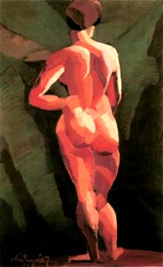 Nemes Lampérth József painter Nude, back view 1916