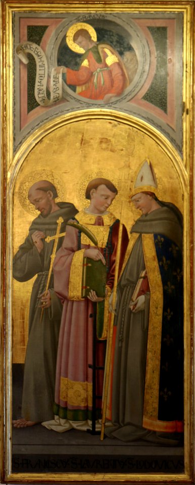 Neri di Bicci - saint Louis de Toulouse, saint Laurent et saint François