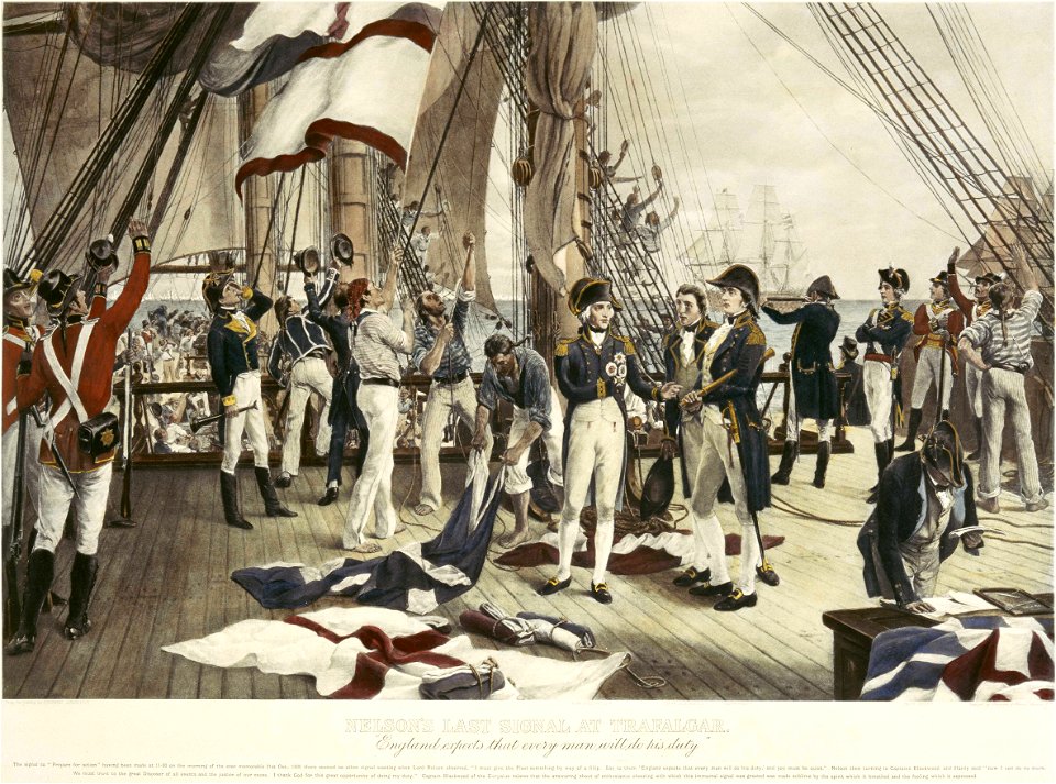 Nelson's Last Signal at Trafalgar RMG A0752