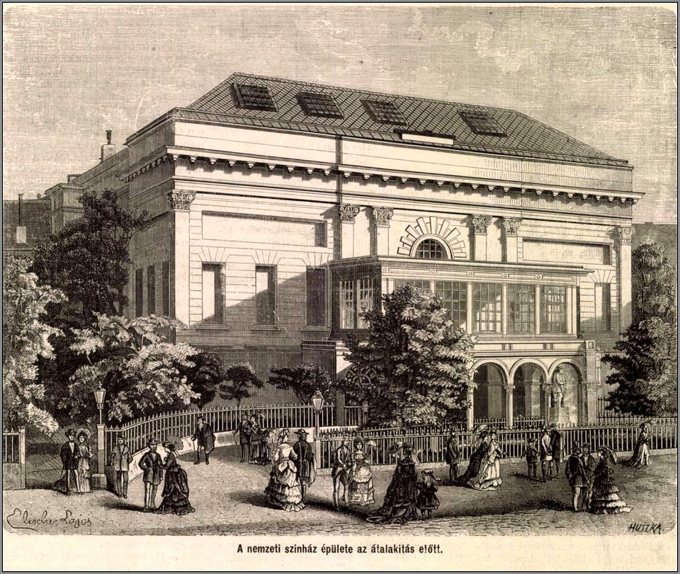 Nemzeti Színház átalakítás előtt. Mo. és a Nagyvilág, 1875