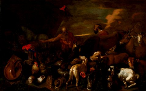 Nemecký maliar z 18. storočia - Noe vypúšťa zvieratá z korábu - O 1798 - Slovak National Gallery