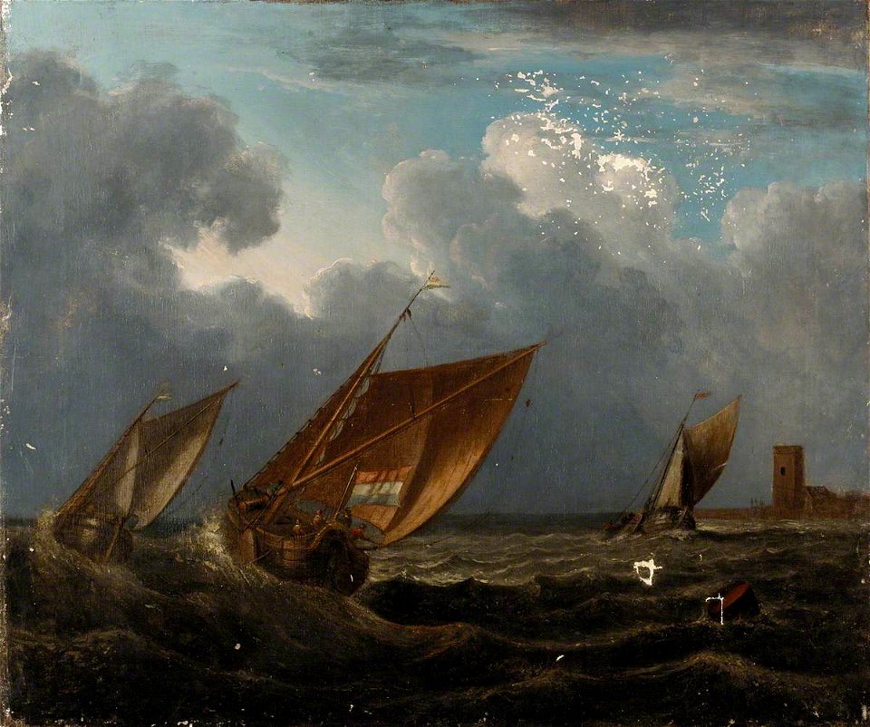 Netherlandish School - Dutch Smalschips in a Gale - BHC0833 - Royal Museums Greenwich