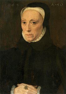 Netherlandish School Portrait of a Lady aged 50. Free illustration for personal and commercial use.
