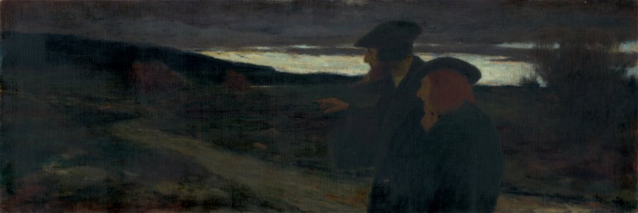 Nemecký maliar zo začiatku 19. storočia - Two Figures at Sunset - O 1860 - Slovak National Gallery